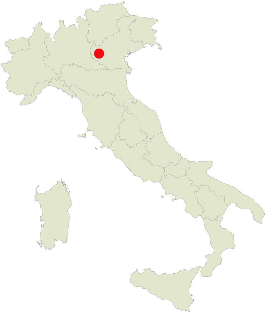 Map showing the Valpolicello wine region in Italy