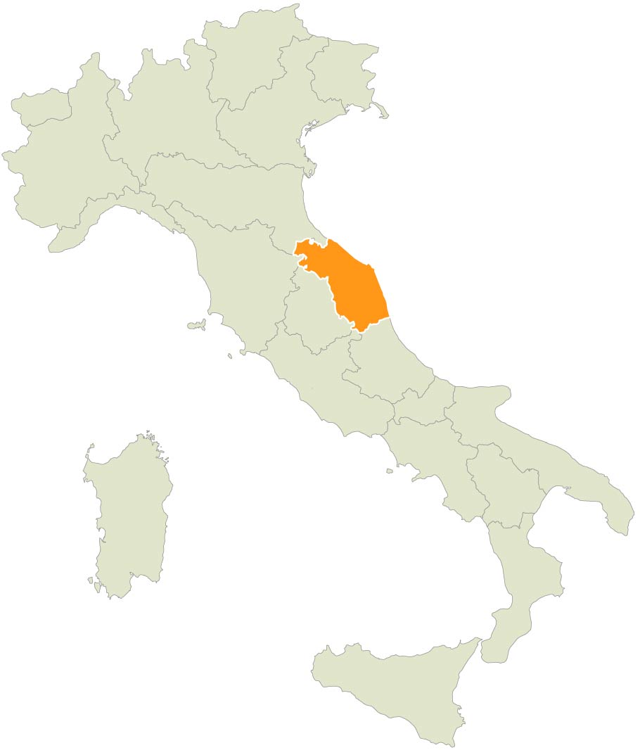 Map showing Tuscany within Italy