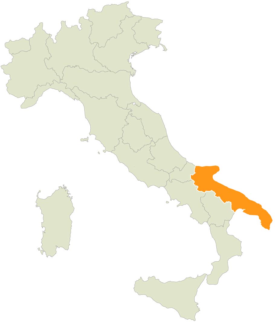 Map showing Tuscany within Italy